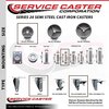 Service Caster 3 Inch Semi Steel 38 Inch Threaded Stem Caster Set with Brake SCC-TS20S314-SSS-PLB-381615-4